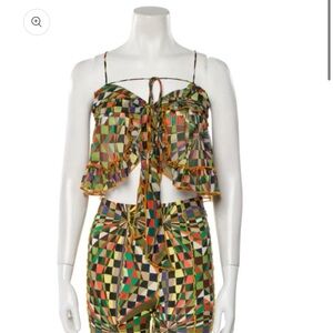 SIEDRES Geometric Crop Top